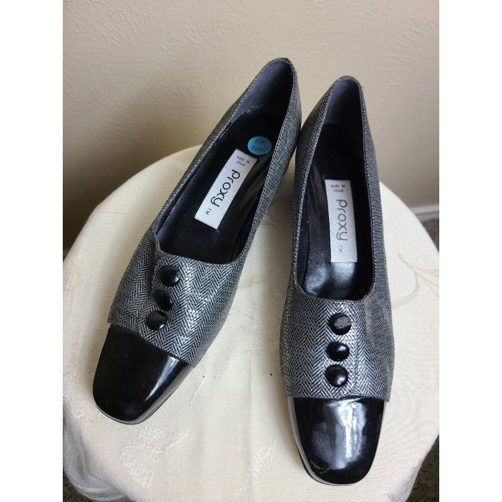 Proxy Womens Dress Shoes Slip On Heel Black Size 8 C008